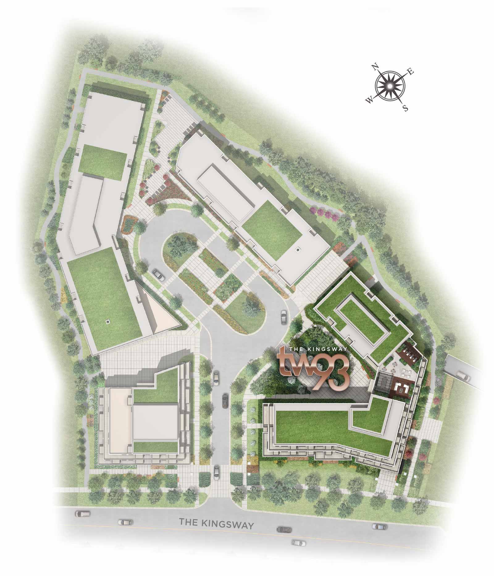 Site plan for 293 The Kingsway